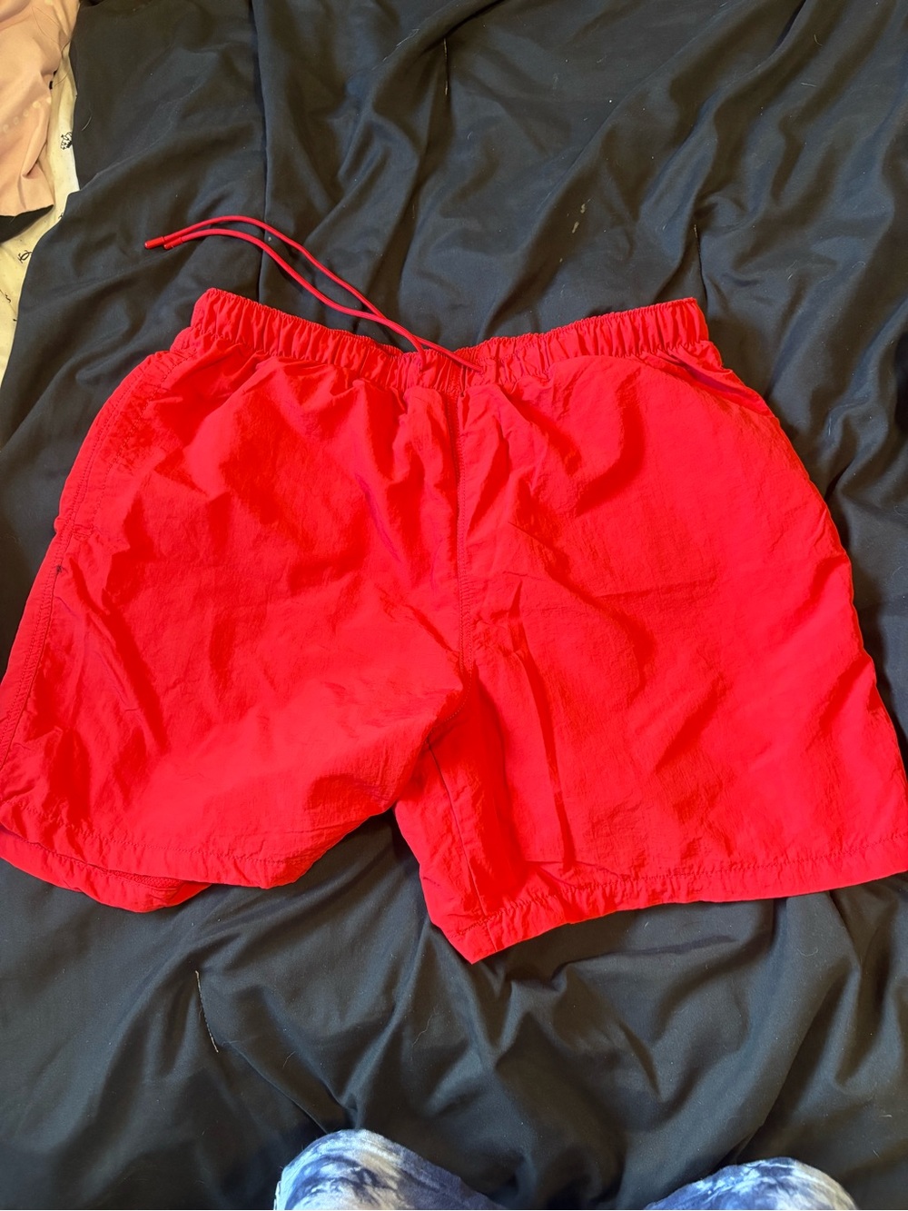 Target Men's Bright Red Swim Trunks with Drawstring